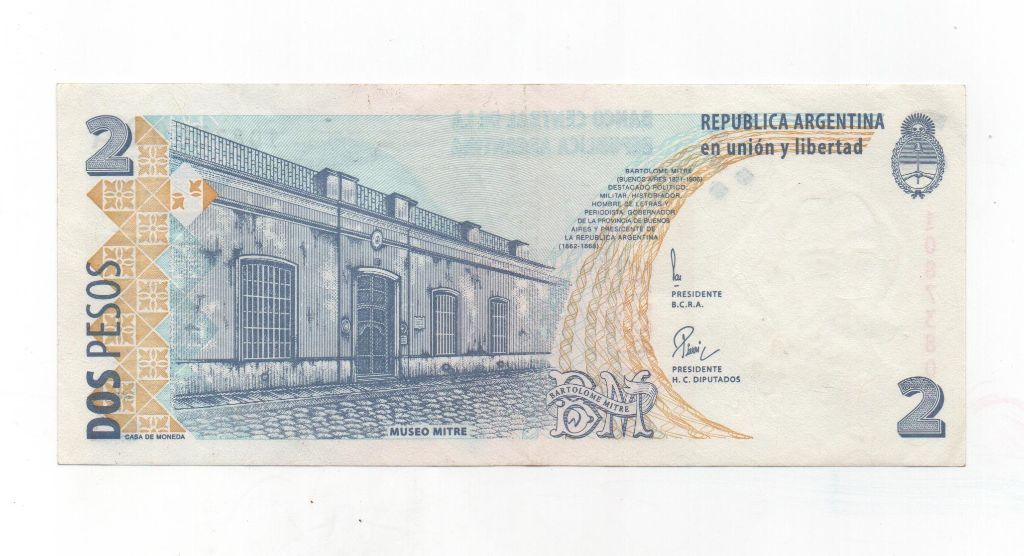 ARGENTINA DEL AÑO 1992-1997 DE 2 PESOS